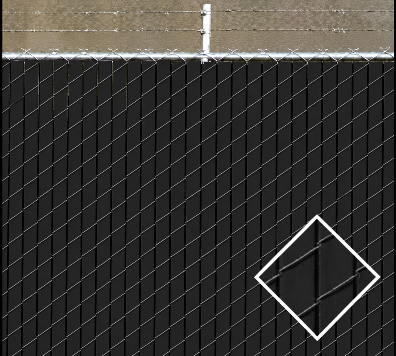 Pre-Slatted Chain Link 9GA