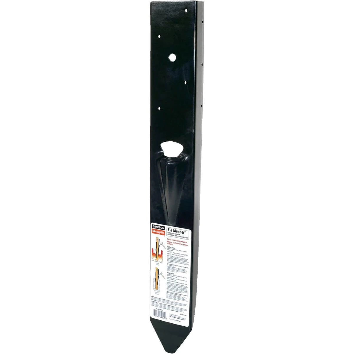 Simpson Strong-tie Steel Black Powder-coated Fence Post Mender