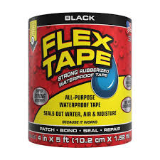Flex Tape Black 5 ft L x 4 in W