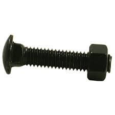 Black - Carriage Bolt w/ Nut