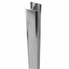 Steel gate post insert "L" for vinyl