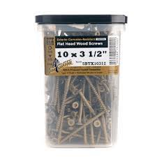 Big Timber 5015782 No.10 x 3.5 in. Star Wood Screws Bronze - 1 lbs