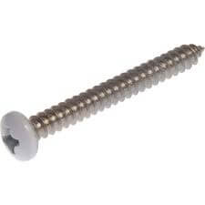 Phillips screws for vinyl fences showing a corrosion-resistant steel design for secure fastening.