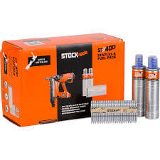 Ss4I50 9 Ga. Class 3 HDG Divergent Barbed Staples w/ Fuel