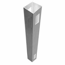 5"x5"x8' Woodgrain Gray Vinyl Line Fence post (Close Out Product)