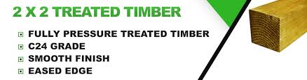 PRESSURE TREATED 2x2" Doug Fir Pressure Treated All weather Wood Grade A