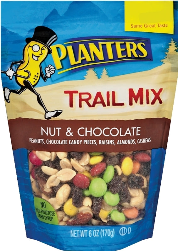 Planters 422491 Trail Mix, Chocolate, Nuts, 6 oz Bag