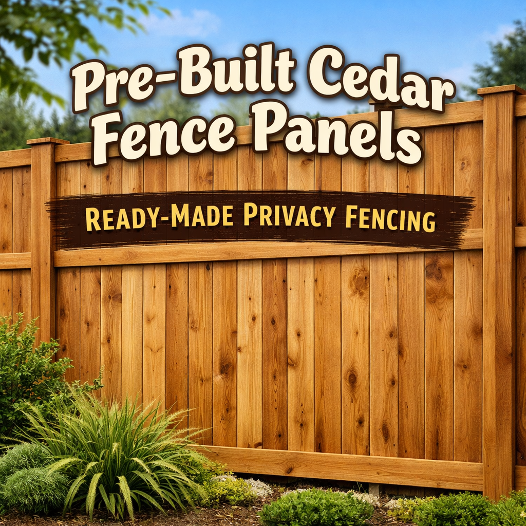 Pre-Built Cedar Fence Panels – Ready-Made Privacy Fencing