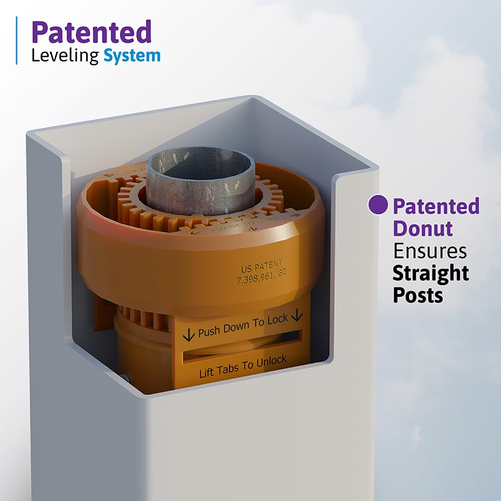 4ft H x 6ft W (1 Panel + 1 Post) No Dig WamBam Nantucket Fence Kit, White Vinyl Picket Fence Panel, Easy DIY Installation Fence Panel Kit, Durable Outdoor Fence for Yard or Garden, BL19101