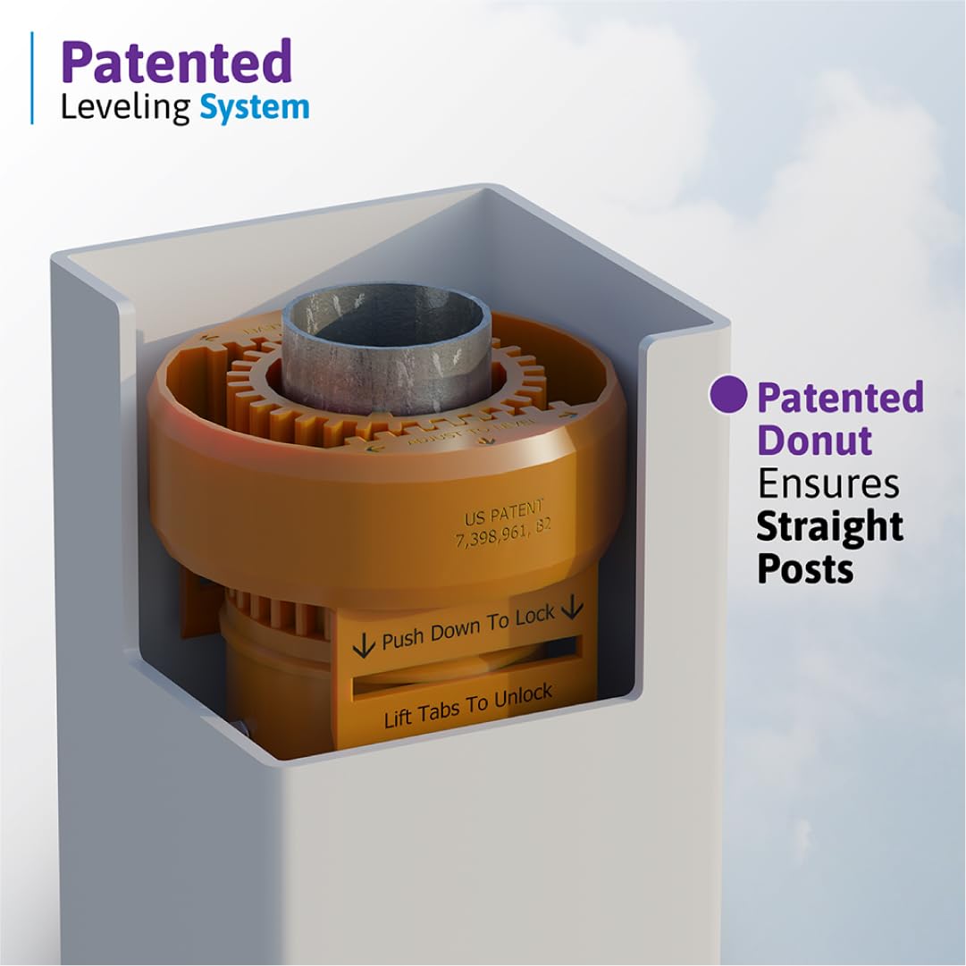 4ft H x 6ft W (1 Panel + 1 Post) No Dig WamBam Nantucket Fence Kit, White Vinyl Picket Fence Panel, Easy DIY Installation Fence Panel Kit, Durable Outdoor Fence for Yard or Garden, BL19101