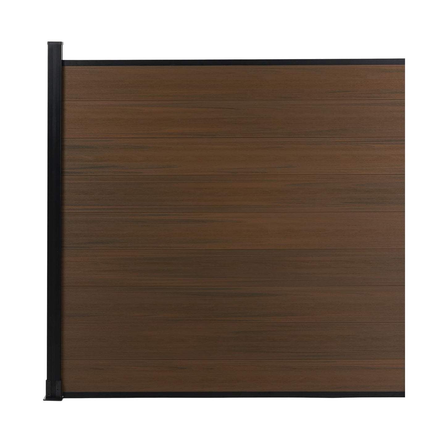 6 Ft×6 Ft Wood Plastic Composite Fence Panels, Privacy Fence Screen, Decorative Garden, Patio, Backyard Fence with 1 Post, Grey