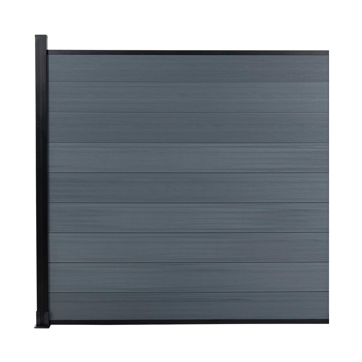 6 Ft×6 Ft Wood Plastic Composite Fence Panels, Privacy Fence Screen, Decorative Garden, Patio, Backyard Fence with 1 Post, Grey