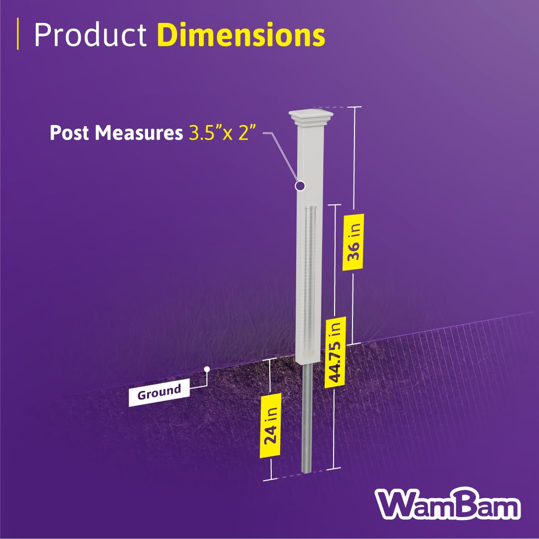 3ft H x 6ft W (1 Panel + 1 Post) No Dig Zippity Newport Fence Kit, White Vinyl Picket Fence, Easy Install Outdoor Fence for Backyard or Patio, DIY Decorative Fencing, ZP19002