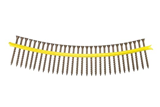 Simpson Strong-Tie DSVT212S Deck-Drive DSV Wood Screw (Collated) - #10 x 2-1/2 in. T-25 6-Lobe, Rimmed Flat Head, Quik Guard Coating, Low-Torque Threads, Tan (1000-Qty)