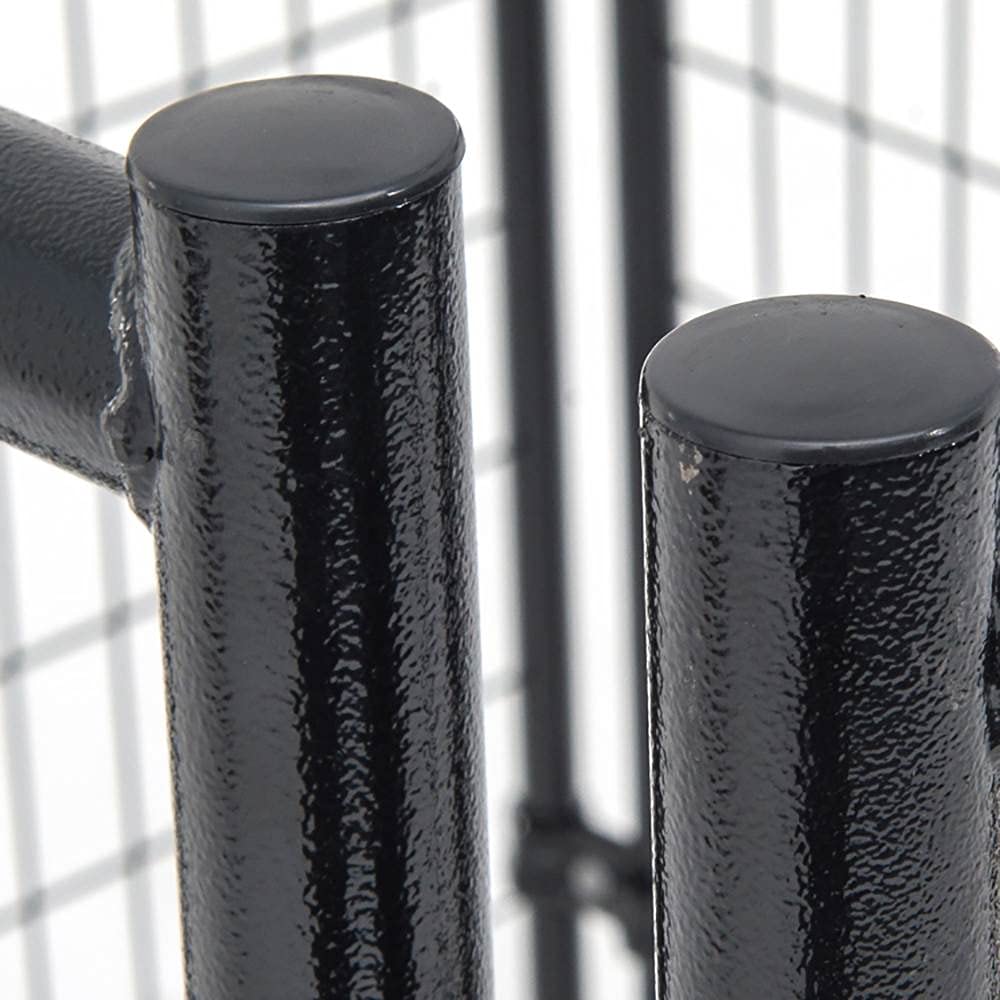 Lucky Dog Outdoor Steel Frame Kennel Playpen Enclosure w/Black Canopy, Uptown Series, 8'x4'x6'