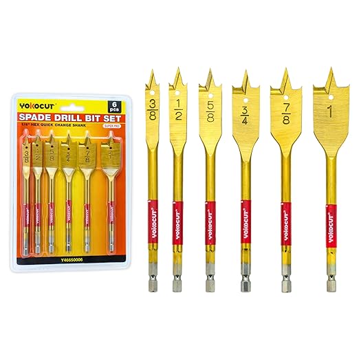 Spade Drill Bit Set, 6PCS