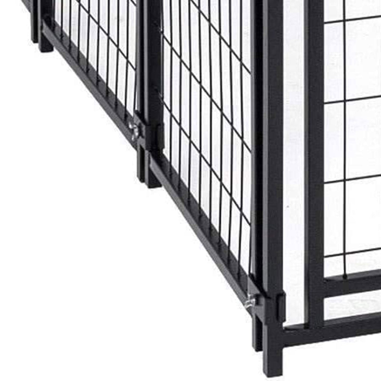 Lucky Dog Outdoor Steel Frame Kennel Playpen Enclosure w/Black Canopy, Uptown Series, 8'x4'x6'