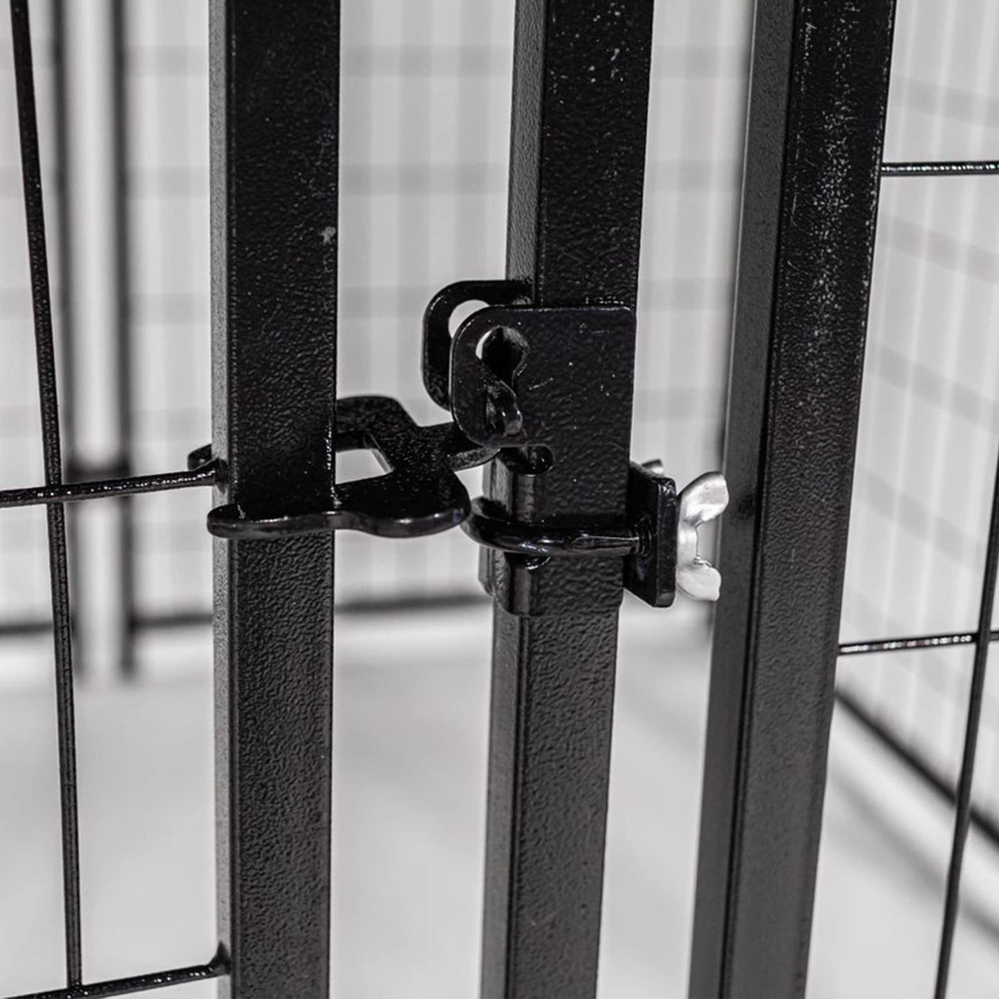 Lucky Dog Outdoor Steel Frame Kennel Playpen Enclosure w/Black Canopy, Uptown Series, 8'x4'x6'