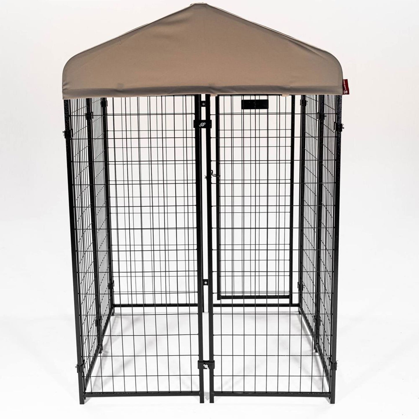 Lucky Dog Outdoor Steel Frame Kennel Playpen Enclosure w/Black Canopy, Uptown Series, 8'x4'x6'