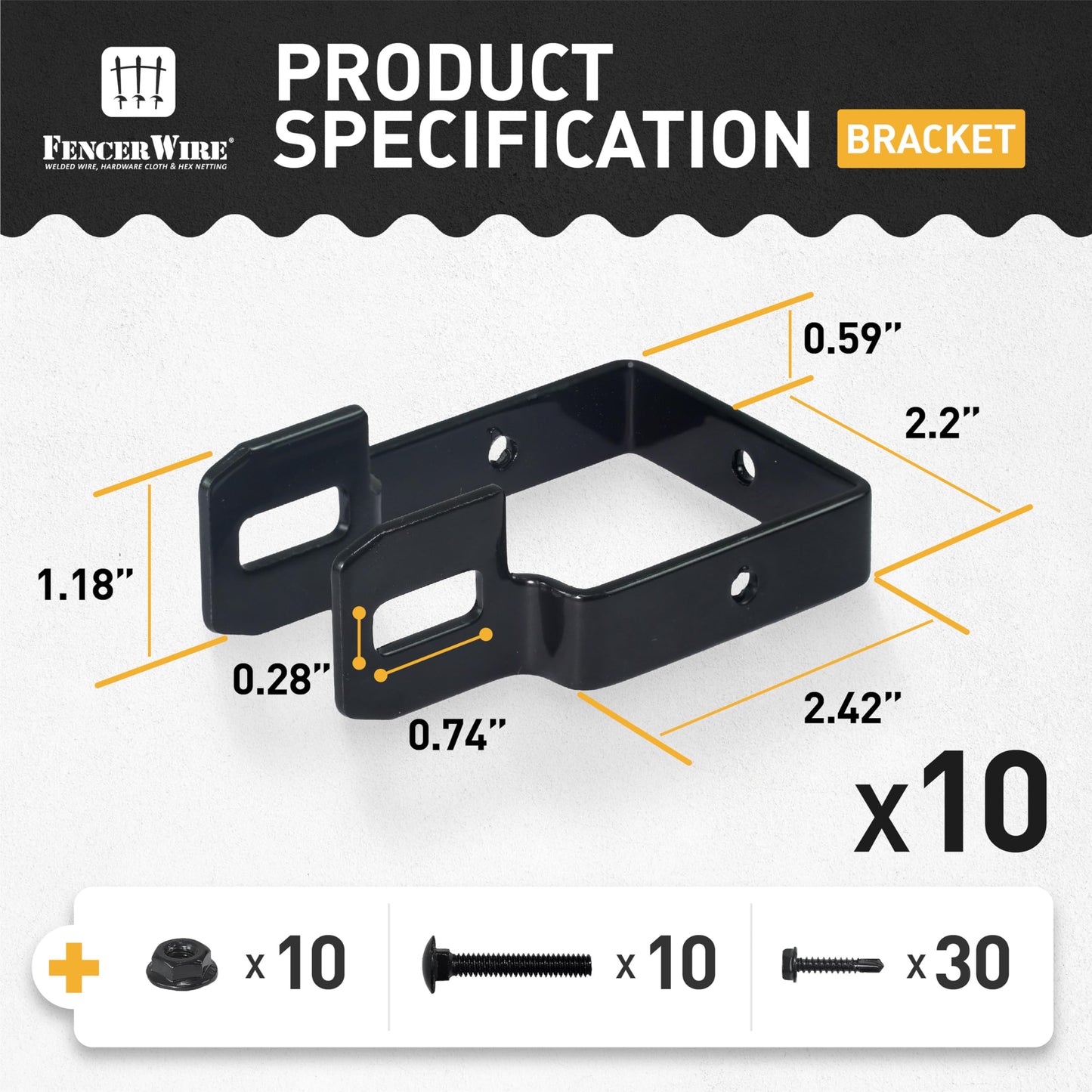 Fencer Wire 100FT Heavy Duty Flat Top Fence Barrier Kit, Anti-Rust Metal Steel Fence with 6FT Height X 8FT Width Panels, Gate, Posts, Connectors, 2” Diameter Outdoor Fencing for Yard, Pool, Patio