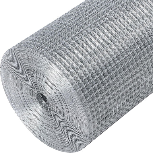1/2'' 48'' X 100' Hardware Cloth, Chicken Wire Fencing Double Layer Hot Dip Galvanized, Wire Mesh Fence Chicken Rabbit Snake Cage Wire Fence Mesh Roll, for Chicken Coops, Fencing, Garden Protection