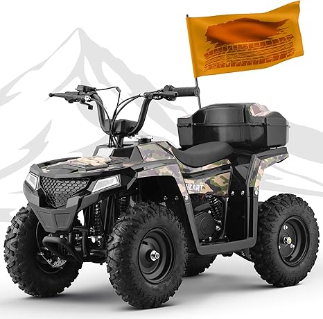 4 Wheeler for Kids 8-14 40CC 4-Stroke Kid Quad Gas Powered Utv, Max Load 165 lbs (Gas-Powered)