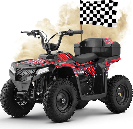 4 Wheeler for Kids 8-14 40CC 4-Stroke Kid Quad Gas Powered Utv, Max Load 165 lbs (Gas-Powered)