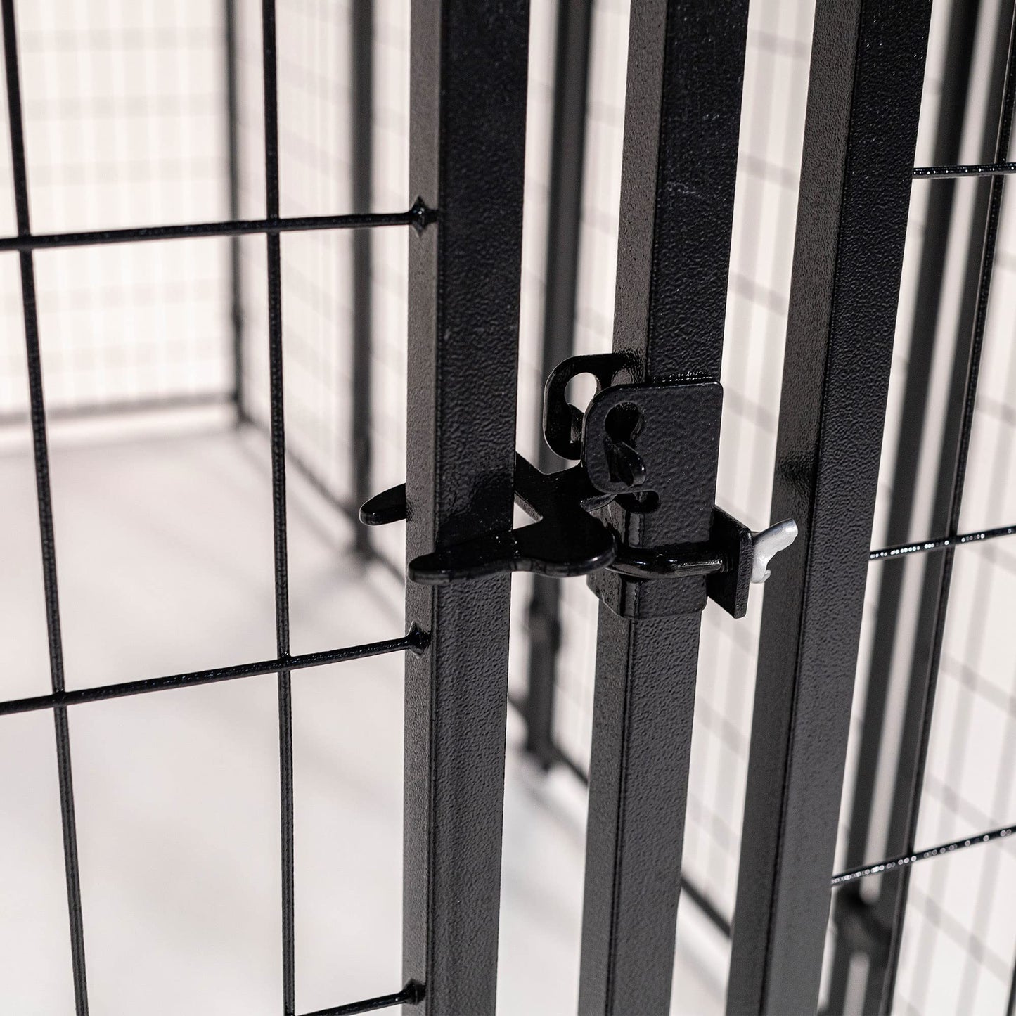 Lucky Dog Outdoor Steel Frame Kennel Playpen Enclosure w/Black Canopy, Uptown Series, 8'x4'x6'