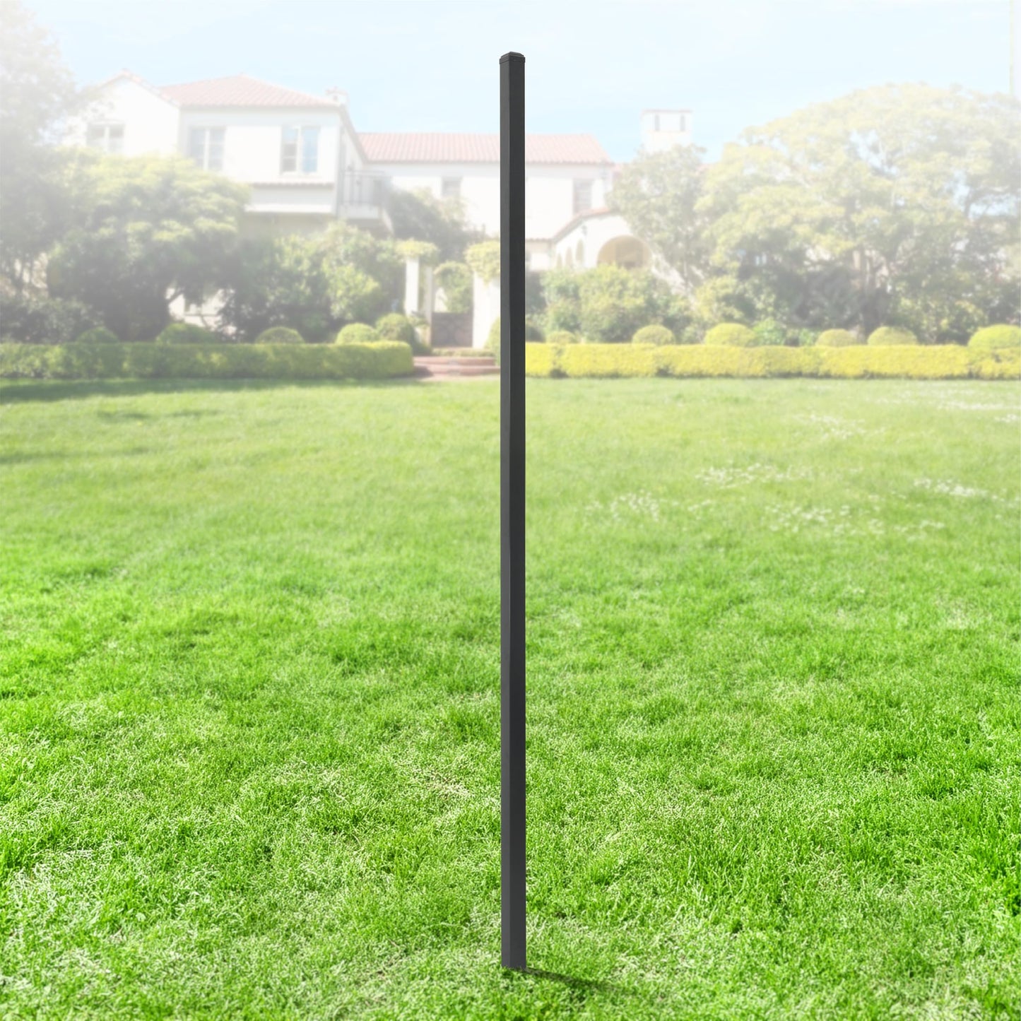 Fencer Wire 100FT Heavy Duty Flat Top Fence Barrier Kit, Anti-Rust Metal Steel Fence with 6FT Height X 8FT Width Panels, Gate, Posts, Connectors, 2” Diameter Outdoor Fencing for Yard, Pool, Patio