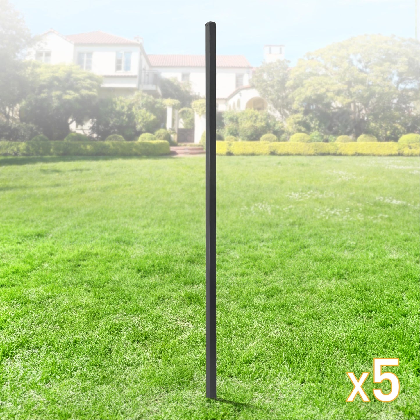 Fencer Wire 100FT Heavy Duty Flat Top Fence Barrier Kit, Anti-Rust Metal Steel Fence with 6FT Height X 8FT Width Panels, Gate, Posts, Connectors, 2” Diameter Outdoor Fencing for Yard, Pool, Patio