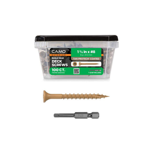 National Nail 356100 Deck Screw 1.62 In. x 8 Tan Bugle Head