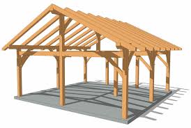 20'x20' Carport/ Pole Barn Timber Kit