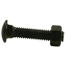 Black - Carriage Bolt w/ Nut