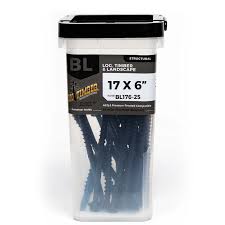 Big Timber #17 x 6 in. Hex Head Black Log Screws (25-Pack)