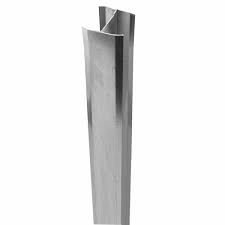 Steel gate post insert "L" for vinyl
