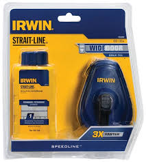 Irwin Strait-line 100 Ft. Speed Line Chalk Reel + Blue Chalk, 4 Oz.
