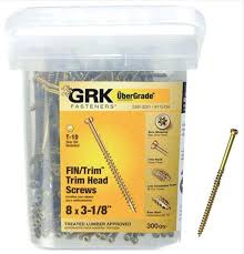 GRK #8x3-1/8" Finish Trim Head Screws Qty 300