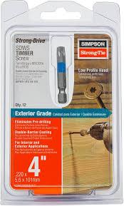 Simpson Strong-Tie SDWS22400DB-R12 Strong-Drive SDWS Timber Screw (Exterior Grade) — 0.220 in. x 4 in. T40, Tan (12-Qty)