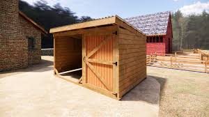 10'x16' Complete Horse Shelter Kit with a 4' room