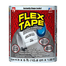Flex Tape Clear 5 ft L x 4 in W
