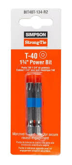 Simpson Strong-tie T40 6l 2 Inch Power Bit Driver - Industrial Grade Hex Driver