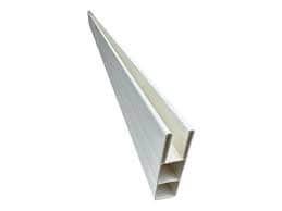 white vinyl pocket rail 1.5" x 5.5" x .090" x 95" for fence and railing applications.