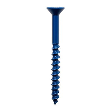 Simpson Strong-Tie TNT18134HC8 Titen Turbo — 3/16 in. x 1-3/4 in. Hex-Head Concrete and Masonry Screw  Blue (8-Qty)