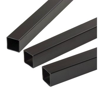 2"x96" Square Black Ornamental Post 16ga