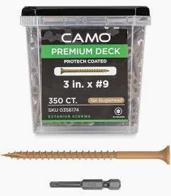 #9 X 3 In. Bugle Head Star Drive Deck Screws, Protech-coated, 350 Pk, Model